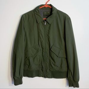 Uniqlo Men’s green zip-up collar jacket - size M